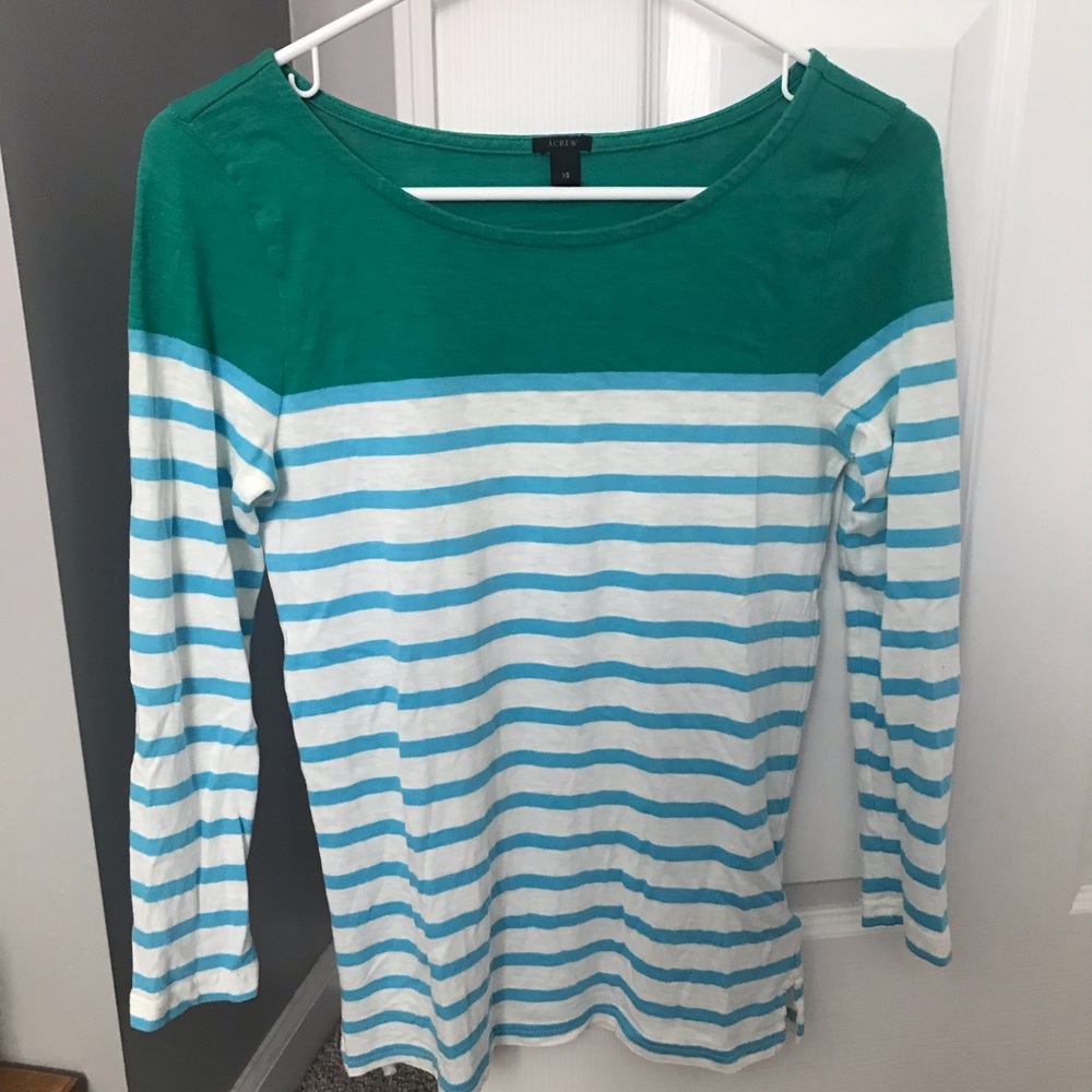 J. Crew 3/4 stripped shirt